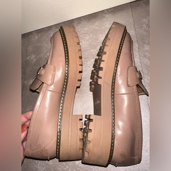 Sam Edelman Laurs Nude Pink patent leather Loafers 8.5 fall office preppy punk - Picture 8 of 11